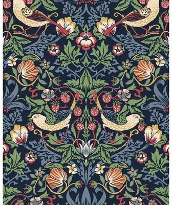 Seabrook Designs Fragaria Garden Non-Woven Unpasted Wallpaper
