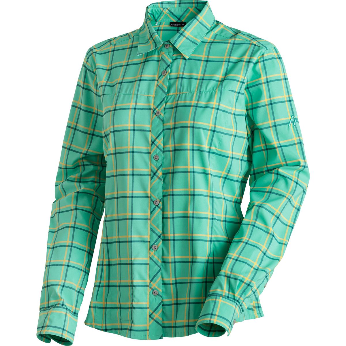 Maier Sports Kendra Long Sleeve Women green check (M20412) 34 3001036-M20412-34