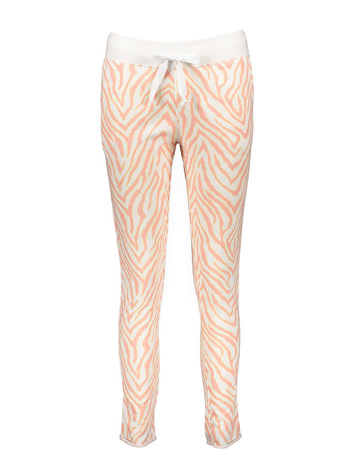 Juvia Sweathose in Weiß/ Orange - XL