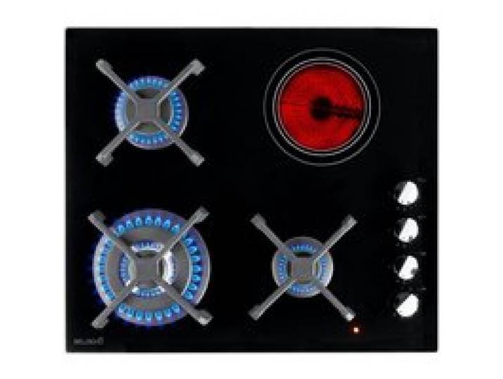 BELDEKO Plaque Mixte 3 Gaz + 1 Vitrocéramique 7400W - Marque Française