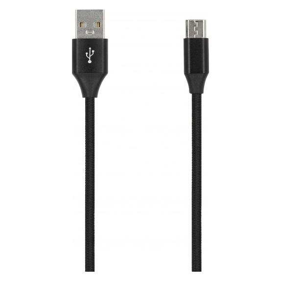Seek Toti Cable USB A to Micro USB, 2m Braided cable 2A, Black (2 m) (4779054830470)