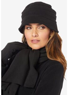 Women's Fleece Hat by Accessories For All in Black