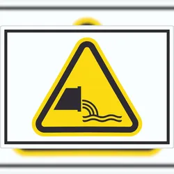HB-Druck Aufkleber Warnung Abwassereinleitung Symbol A6 (105x148mm)