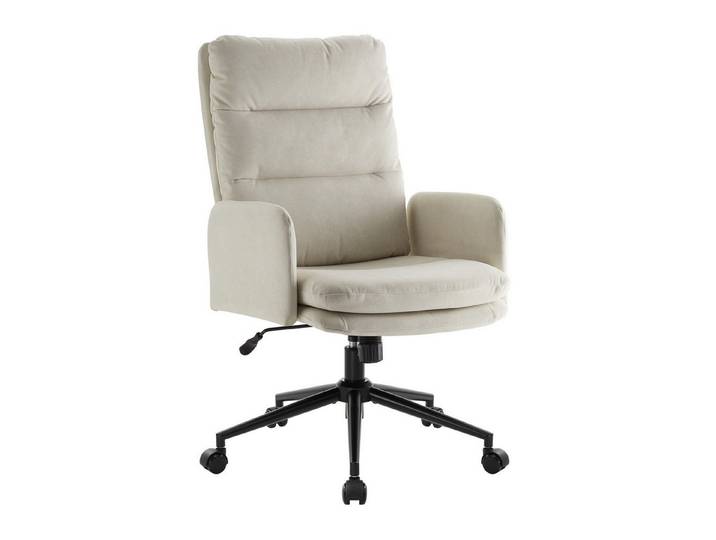 IWMH Bürostuhl Ergonomisch Schreibtischstuhl, Höhenverstellbar Drehstuhl mit Rollen, Lesesessel aus Stoff, Schminktisch Stuhl mit Höher Rückenlehne