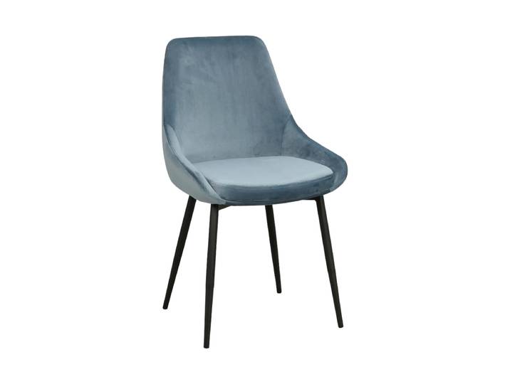 Design Esszimmerstuhl „Sina“ Samt Hellblau Rowico