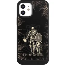 Nivocase Hülle für Apple iPhone 12 Handyhülle NIVOcore Case Schwarz Serienmotiv Vikings Wikinger (Apple iPhone 12), Smartphone Hülle, Schwarz