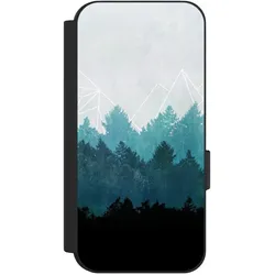 Nivocase Klapphülle für Google Pixel 9 Handyhülle aus Kunst Leder NIVOflip schwarz Abstrakt Baum Wald (Google Pixel 9), Smartphone Hülle, Schwarz