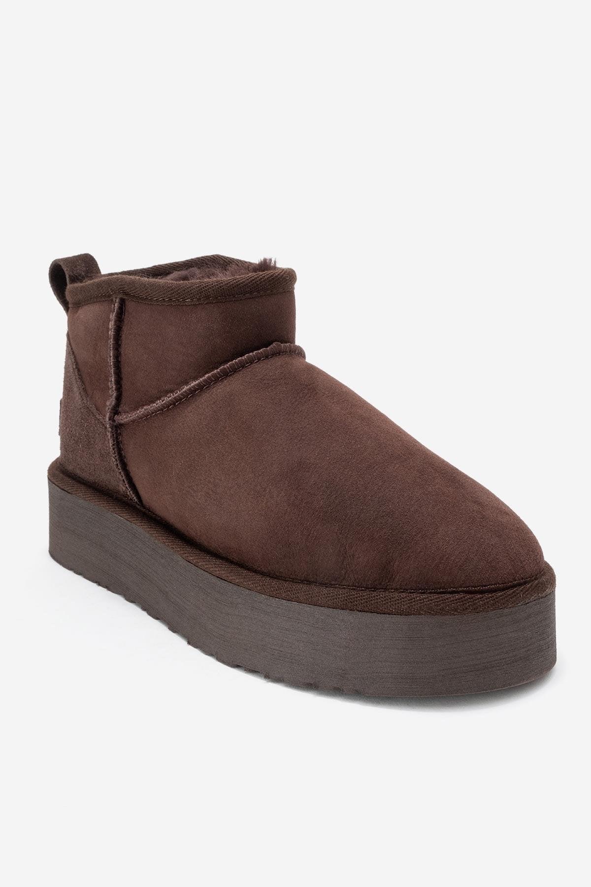 Havana Leder-Plateauform Stiefelette