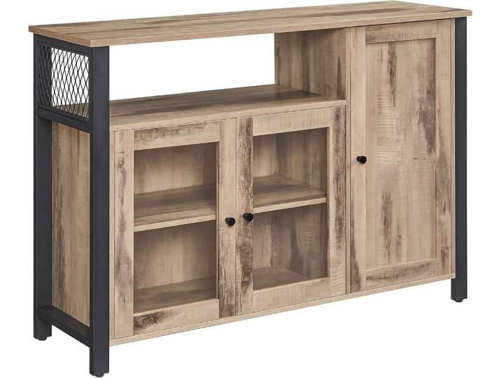 Sideboard 3 Türen Landhausstil eichenbraun