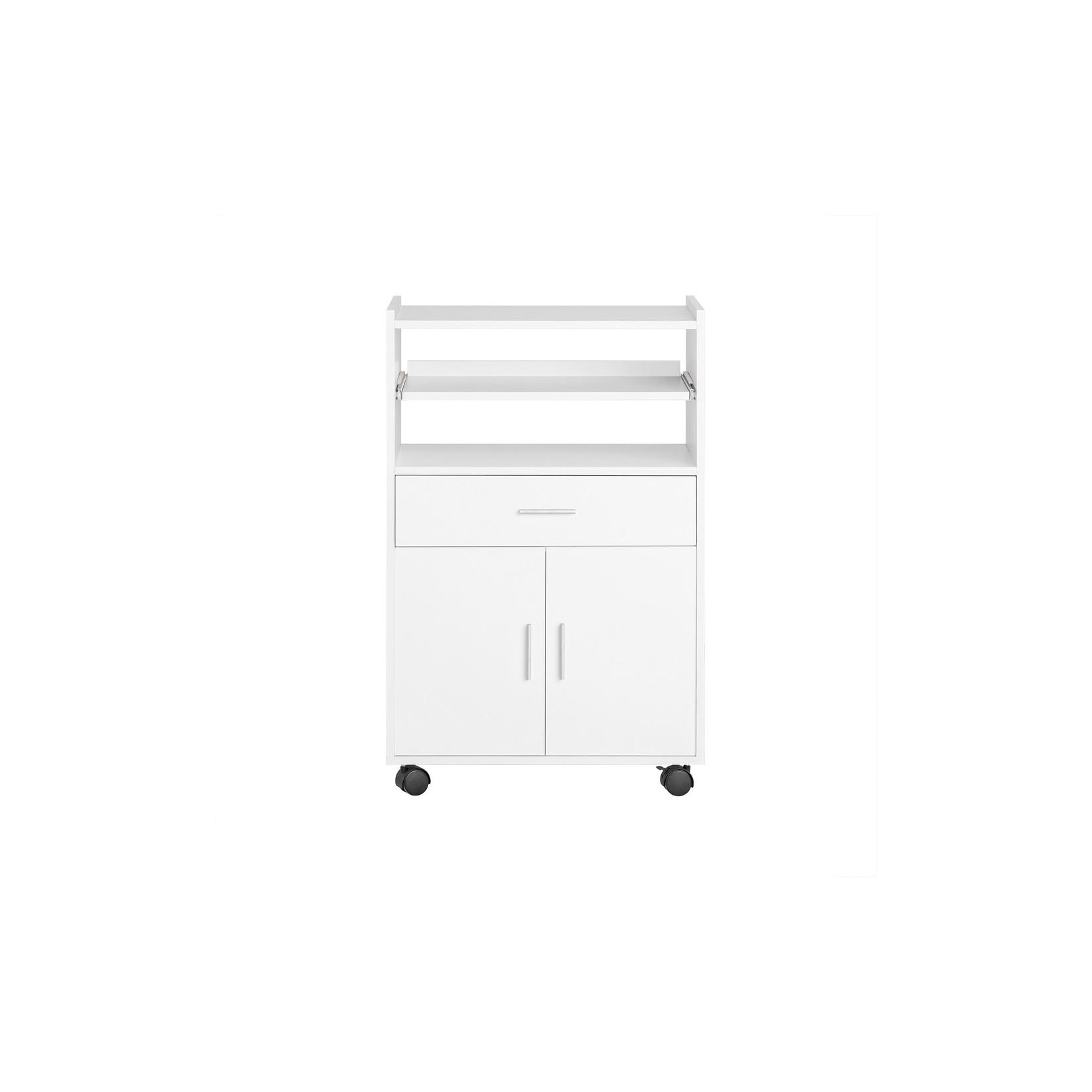 SoBuy Küchenwagen mit 1 Schublade Weiß 59x40x92cm Funktional