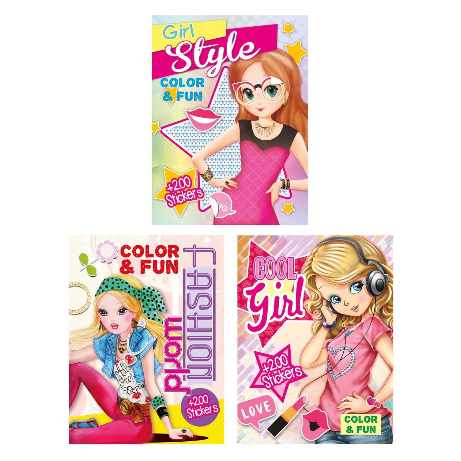 Boek Specials Color & Fun Malbuch für Mädchen mit 200 Aufklebern (200 Sticker) (62806528)