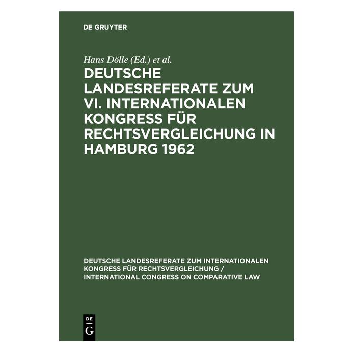 De Gruyter Deutsche Landesreferate zum VI. Interna (Deutsch, Hardcover) (67771214)