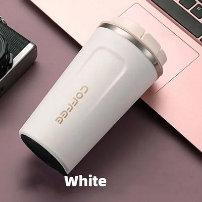 Useful Little Things Stainless Steel Leakproof Travel Coffee Mug white 16.91 Oz