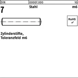 Zylinderstift DIN 7 1 m6x 4 Stahl 1000 Stück