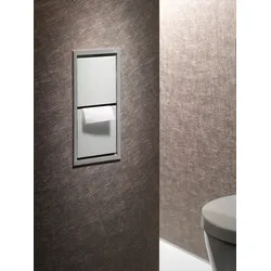 emco WC-Papier-Modul asis, chrom / white Unterputz, 344 mm, ohne Einbaurahmen, 972527821 972527821