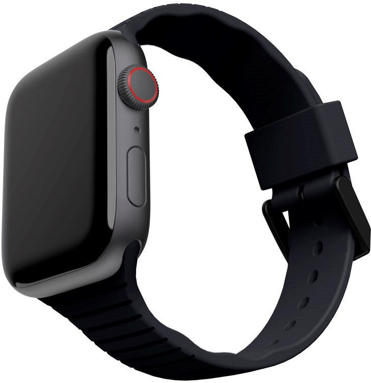 Apple Watch (42/44/SE/45/46/49mm) UAG [U] Aurora Silikone Urrem - Black