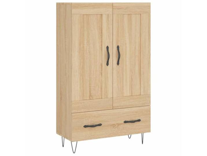 KGFHERENB Highboard Sonoma-Eiche 69,5x31x115 cm Holzwerkstoff Schrank Schlankes Kommoden-Design mit viel Stauraum und Kippschutz für Wohnzimmer, Flur oder Schlafzimmer.