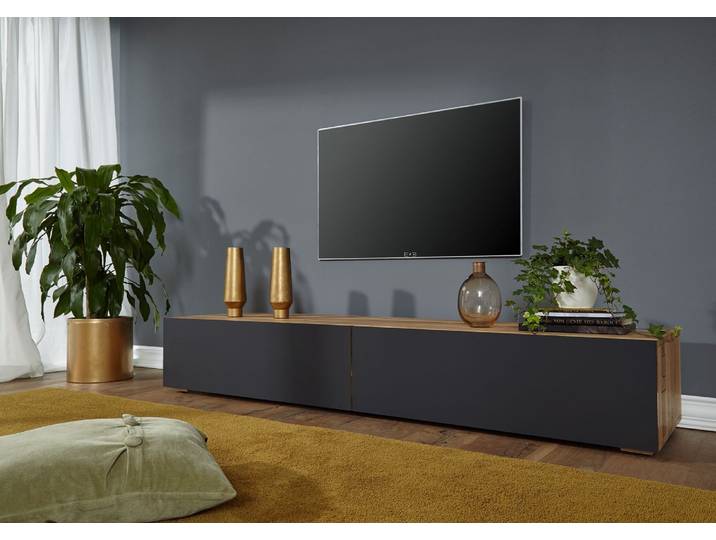 TV-Board Wild-/Zerreiche 195x52x32 natur geölt FRANKFURT #109