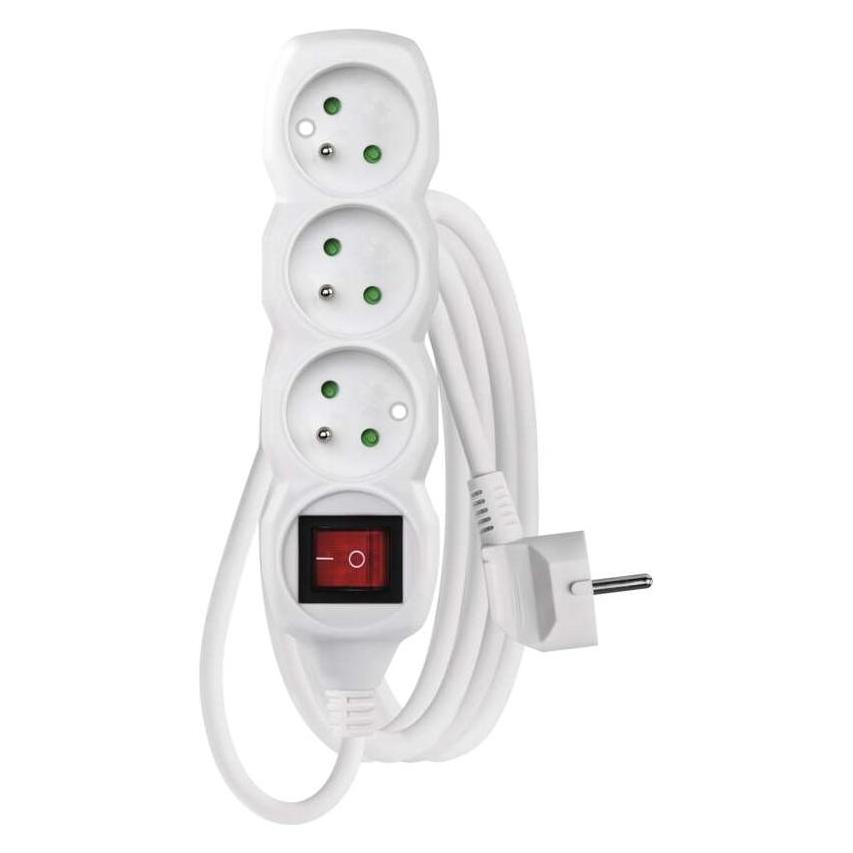 Emos P1313R Prodluž s vyp-3Z 3m 3×1,5mm2 (3 m, CEE 7/4) (43039527)