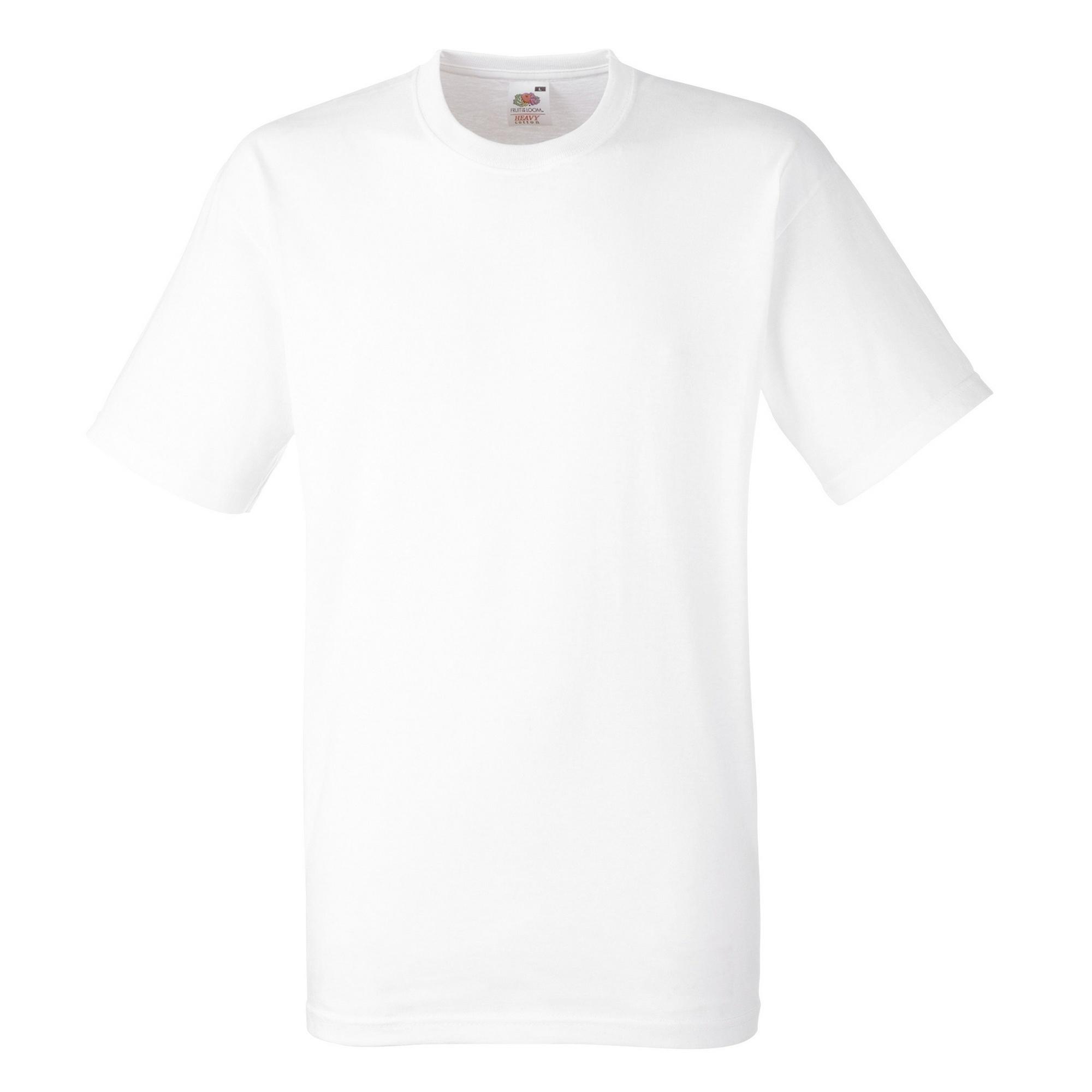 Fruit Of The Loom Heren Heavy Weight ® Katoenen T-shirt Korte Mouwen (Wit)