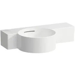 LAUFEN Val Handwaschbecken H8152830001091 55x31,5cm, Ablage rechts, mit Überlauf, ohne Hahnloch, weiß
