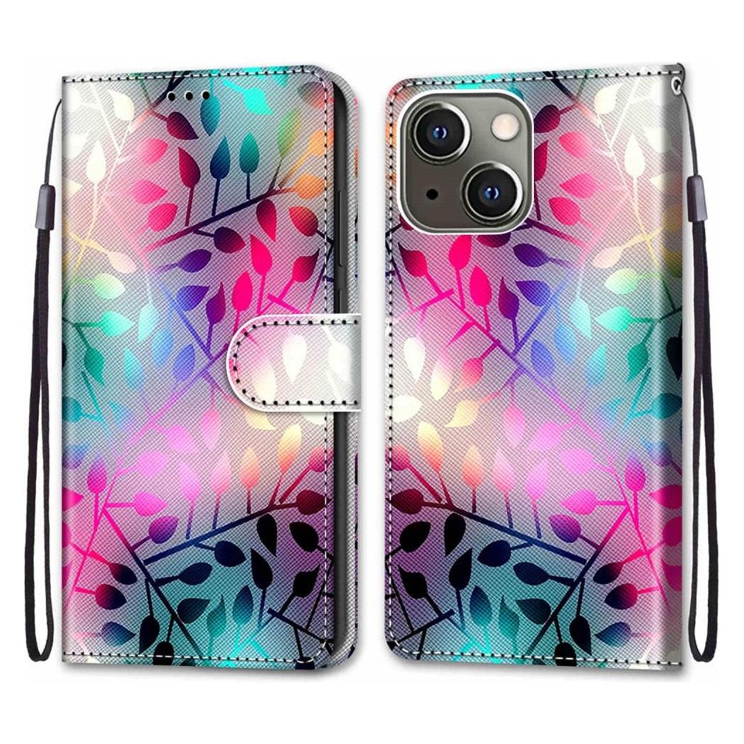 Cover-Discount iPhone 13 mini - Lederetui Hülle Blätter (Apple iPhone 13 mini) (101129755F)