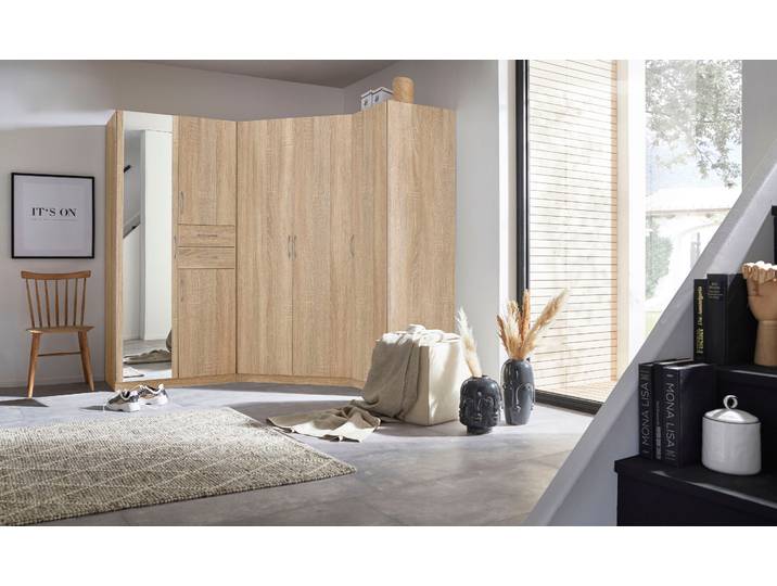 Schrank-Set WIMEX Bitburg , braun (eiche sägerau nachbildung), Kastenmöbel-Sets