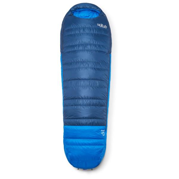 Rab - Ascent -6C / 20F - Daunenschlafsack Gr Regular - Body Size: 185 cm Zip: Right Blau