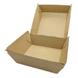 220 Braune Hamburgerboxen M Pommesboxen Nuggetsboxen aus Wellpappe