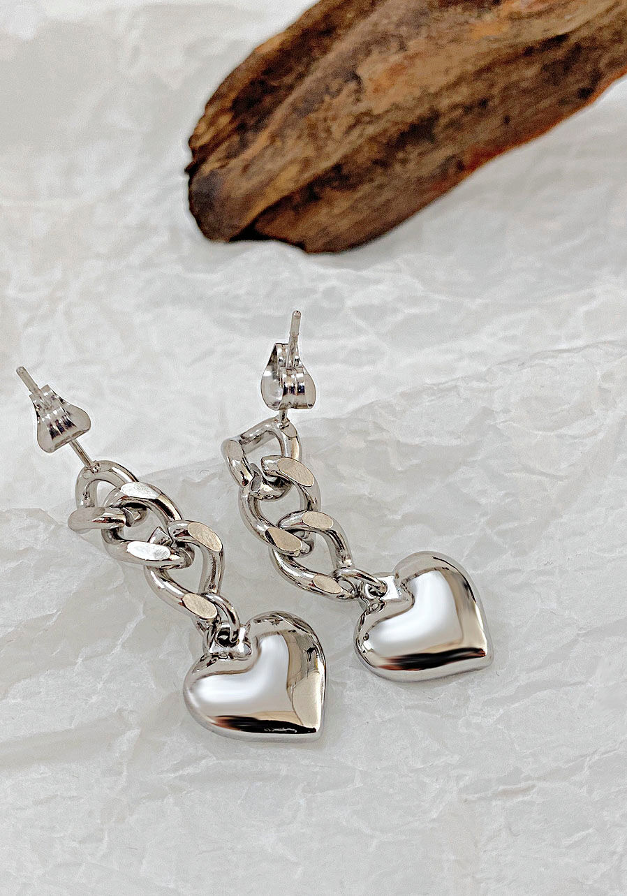 Paar Ohrstecker FIRETTI "Schmuck Geschenk Ohrschmuck Herz", silber (edelstahlfarben), Ohrringe, Damen, Edelstahl, Paar Ohrstecker edelstahlfarben Edelstahl