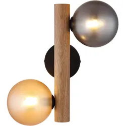 Globo, Gartenbeleuchtung, Riha G9 Wandleuchte 2-fach 5W Schwarz Matt, Metall Ø12cm 56133W-2W (G9, IP20)