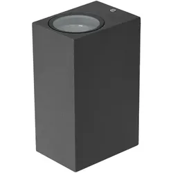 EVN rechteckige Wandleuchte anthrazit IP44 up&down Licht