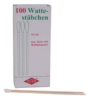 Büttner-Frank GmbH WATTESTÄBCHEN Holz 15 cm m.Wattebausch 100 St 03146709