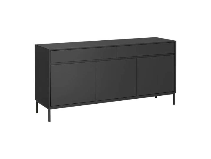 Sideboard Frame, Johann Jakob, dunkelgrau, Holzwerkstoff