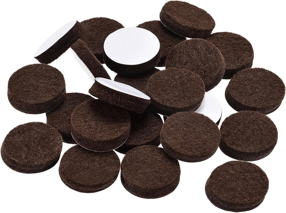 Zelfklevende Vilten Meubelpootjes 24 stuks - Diameter: 20 mm