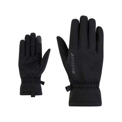 Multisporthandschuhe ZIENER "IGNAS-Z TOUCH", Gr. 8,5, schwarz, Kunstfaser, Handschuhe, atmungsaktiv, wind- und wasserabweisend, warm, TOUCH-Funktion
