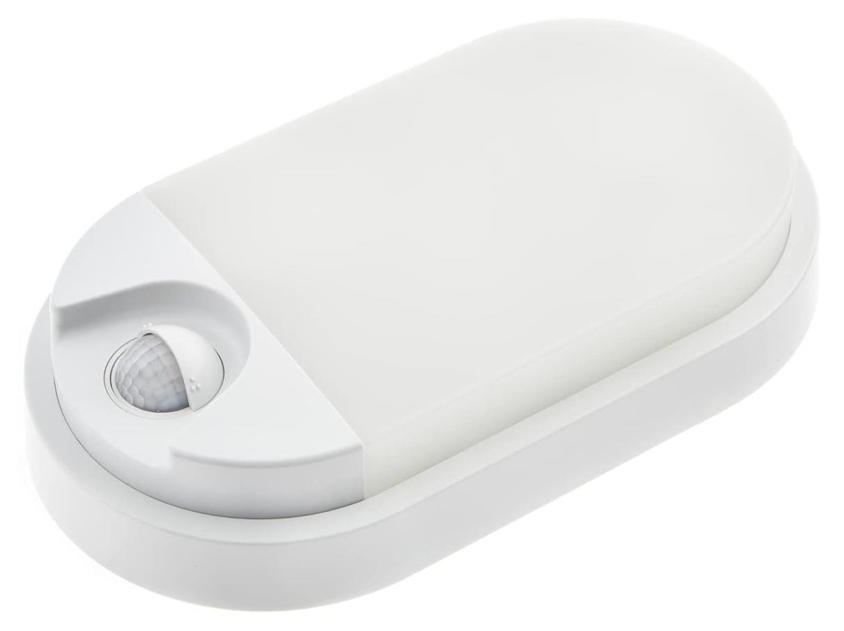 HUBER LED wandlamp met bewegingssensor, 10W, 800lm, IP54 voor tuin, balkon of terras