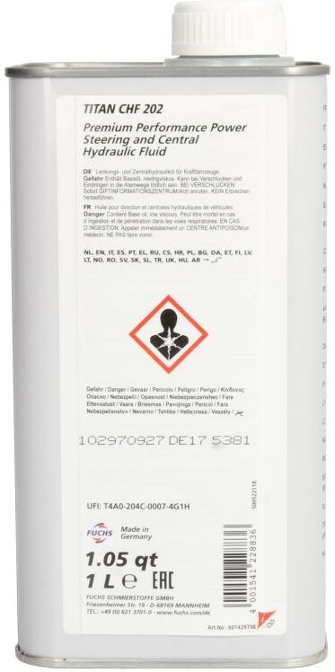Fuchs Oil LHM Öl FUCHS 601429798 TITAN CHF 202 1L