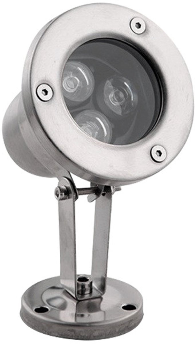 Onderdompelbare LED Vijverlamp in roestvrij staal met warm wit licht, 3 watt