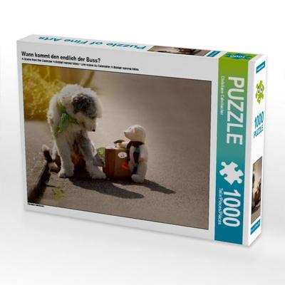CALVENDO Puzzle Wann kommt den endlich der Buss? | 1000 Teile Lege-Größe 64x48cm Foto-Puzzle für glückliche Stunden