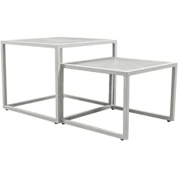 deVries Beistelltische - 1x43x50cm - hellgrau -