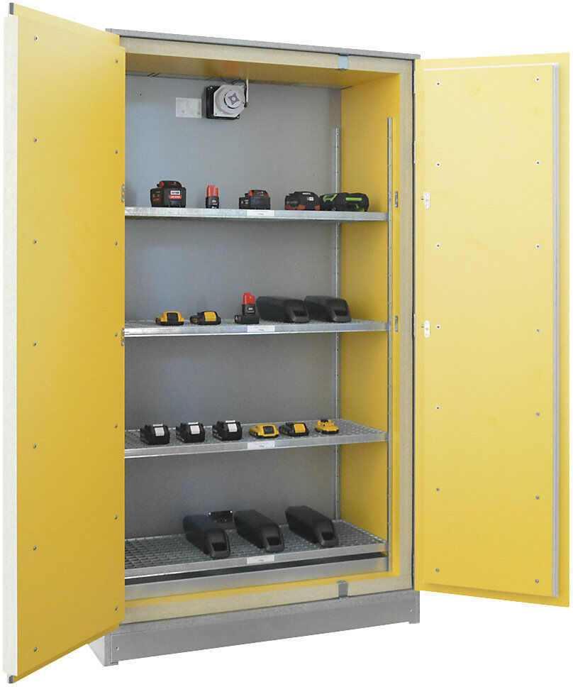Akku-Sicherheits-Lagerschrank SiS Li-Ion Basic Store EI 90, ohne Brandunterdrückungssystem, HxB 2048 x 1148 mm LaCont