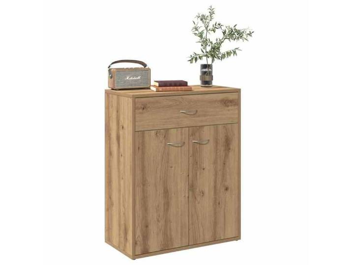 Buffet-Meuble de rangement chêne artisanal 60x30x75 cm bois d'ingénierie 123772