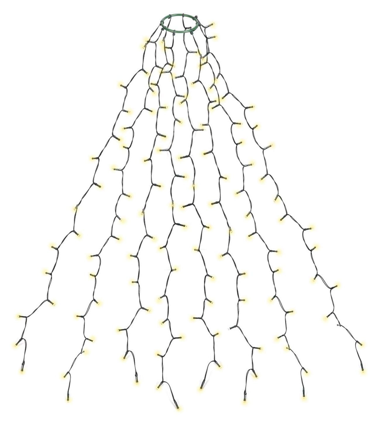 Salcar Kerstverlichting met ring en 8 lichtslingers, 280 LED-lampjes, Warm wit