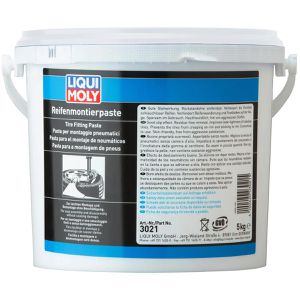 Liqui-Moly Reifenmontagepaste 3021, weiß, für Auto- & Motorradreifen, im Eimer, 5 kg