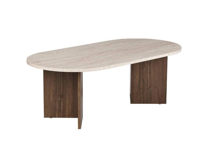 Couchtisch Sable Elfenbein/ Walnussfarben B: 119cm