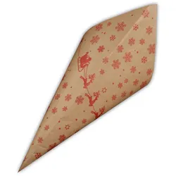 Nette 1000 Spitztüten braun "Frohe Weihnachten" Mandeltüten 23cm 250g