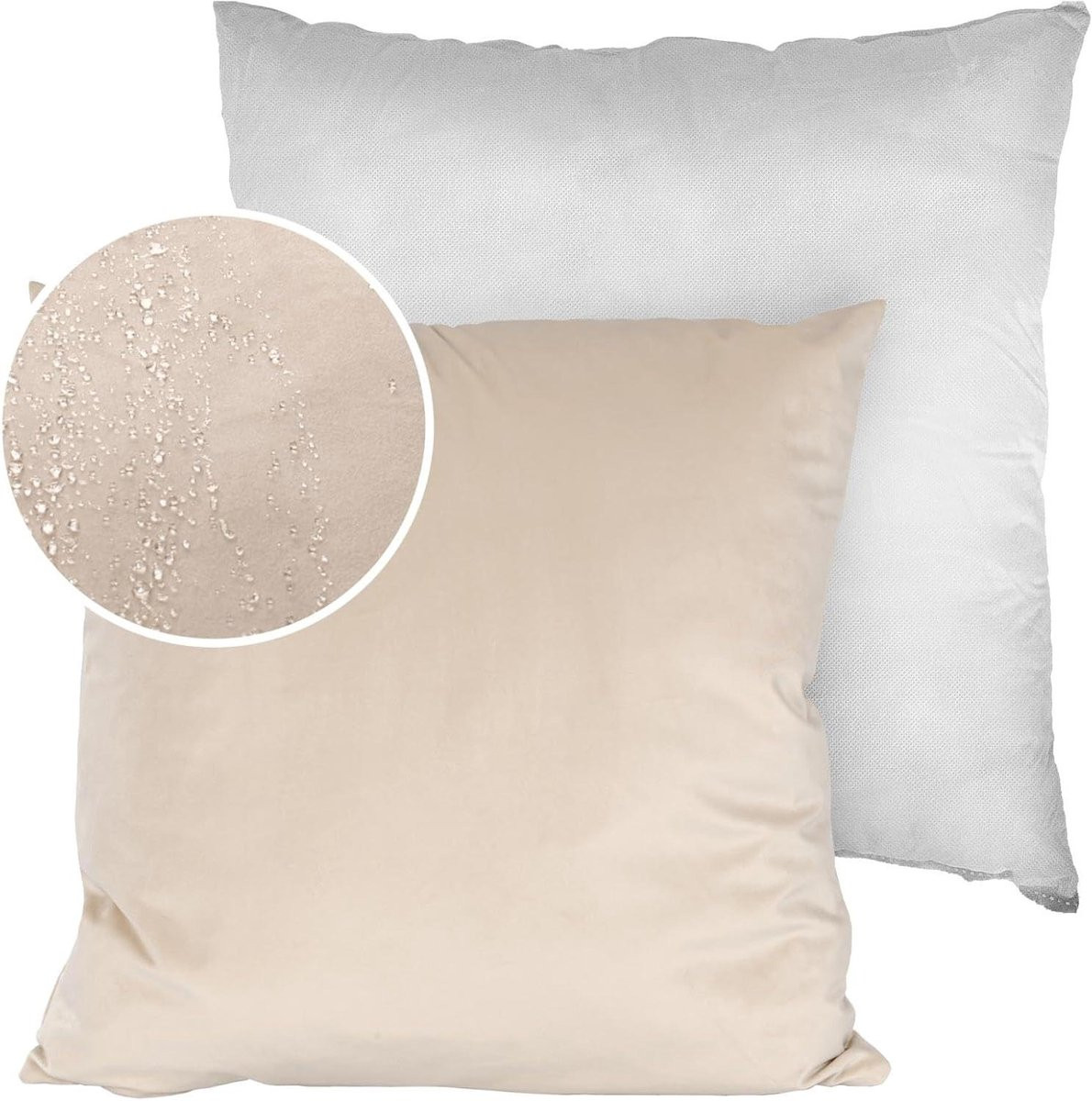 Beige Fluwelen Kussensloop Decoratieve Sierkussenhoes 60x60 cm