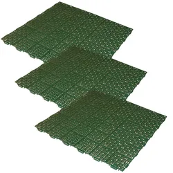 WellHome Marte Pack 3 Fliesen für Terrasse 55,5x55,5 cm Drainage-Effekt in Grün