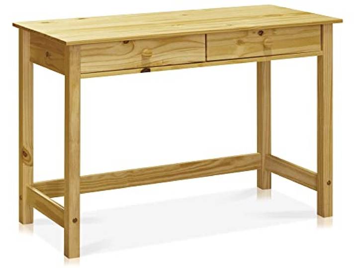 TOBINO Schreibtisch/Konsole, Material Massivholz, Kiefer, Kiefer natur